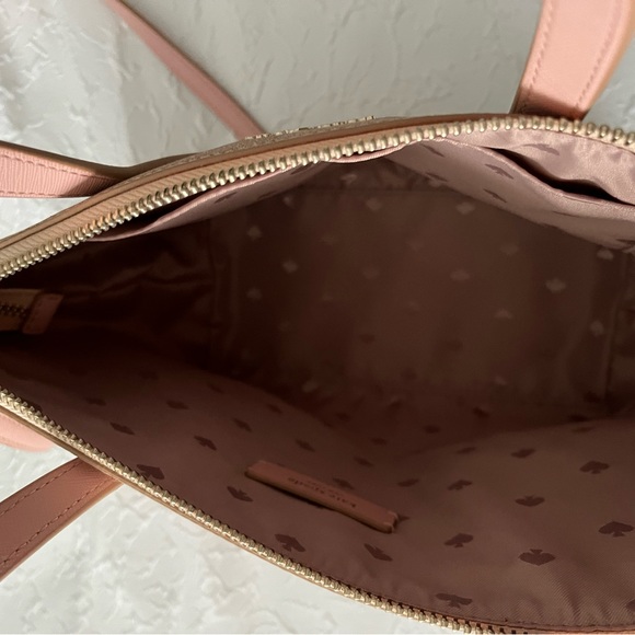 Holiday 2019 Kate Spade Rose Gold Sparkle Crossbody. Pink handles/strap. - Picture 5 of 7
